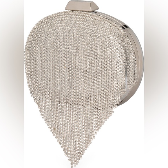 Olga Berg Bria Crystal Fringe Clutch - Picture 3 of 11